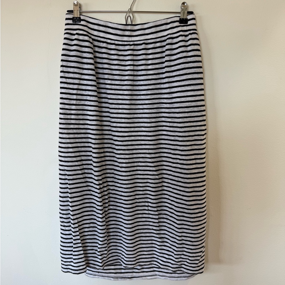 Eileen Fisher Black and White Striped Skirt